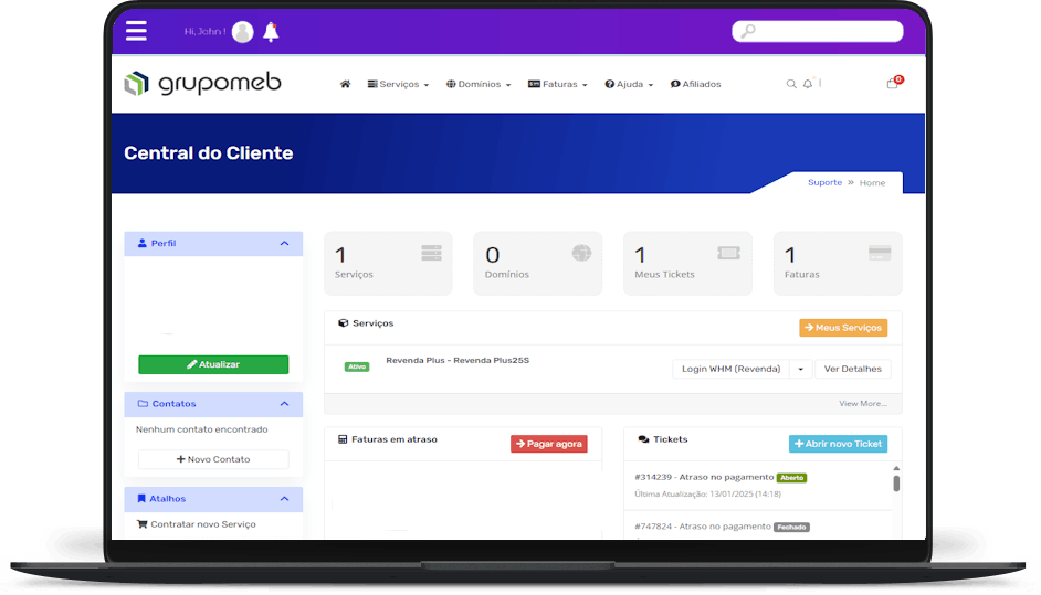 UpGrade pela Central do Cliente
